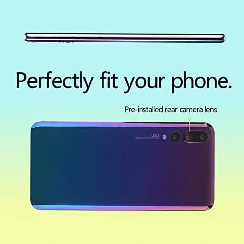 YHX-US Battery Back Cover Replacement for Huawei P20 Pro CLT-L09 CLT-L29 6.1" Rear Cover Housing Door Twilight thumbnail 3