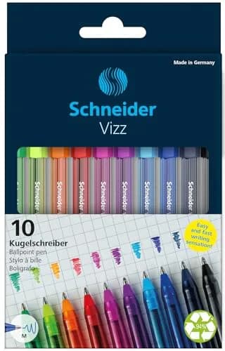 Schneider Vizz M Ballpoint Pen 1.0mm Assorted Colors (10-Pack) | Gelco Technology, Recycled Plastic Body thumbnail 5