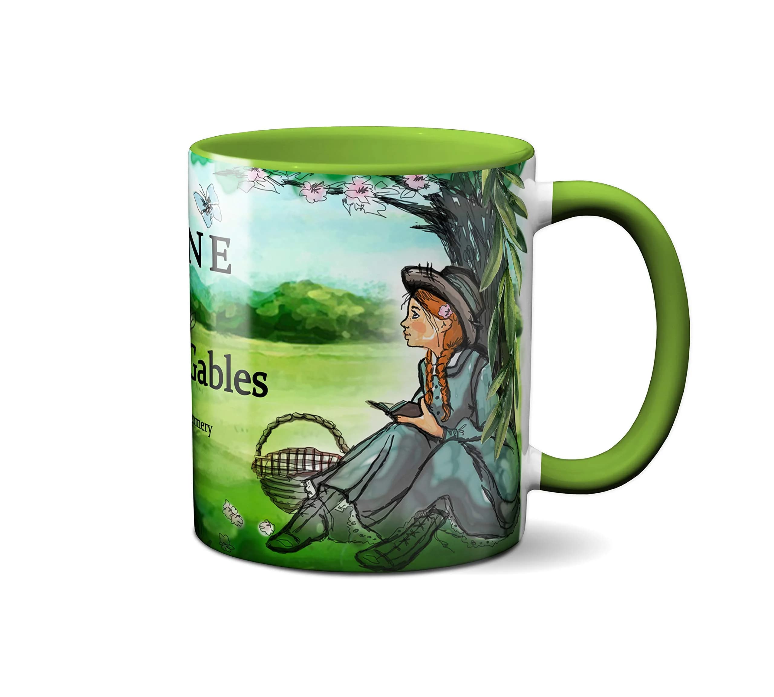 Universal Zone Anne of Green Gables Coffee Mug 11oz | Literature Book Design, Dishwasher & Microwave Safe — Green