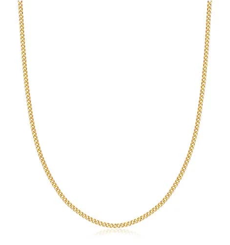 Barzel 18K Gold Plated Cuban Link Chain Necklace 2MM Thickness, 50.8cm (20 Inches) | Bold Statement Jewelry thumbnail 1