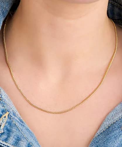 Barzel 18K Gold Plated Cuban Link Chain Necklace 2MM Thickness, 50.8cm (20 Inches) | Bold Statement Jewelry thumbnail 4