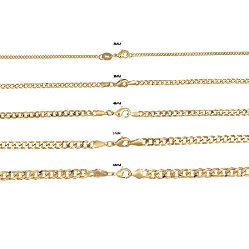 Barzel 18K Gold Plated Cuban Link Chain Necklace 2MM Thickness, 50.8cm (20 Inches) | Bold Statement Jewelry thumbnail 6
