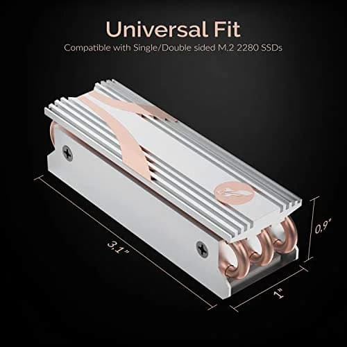 SABRENT M.2 2280 SSD Rocket Heatsink Silver (SB-HTSS) | 0.13 kg (0.29 lb) | Prevents Thermal Throttling thumbnail 5