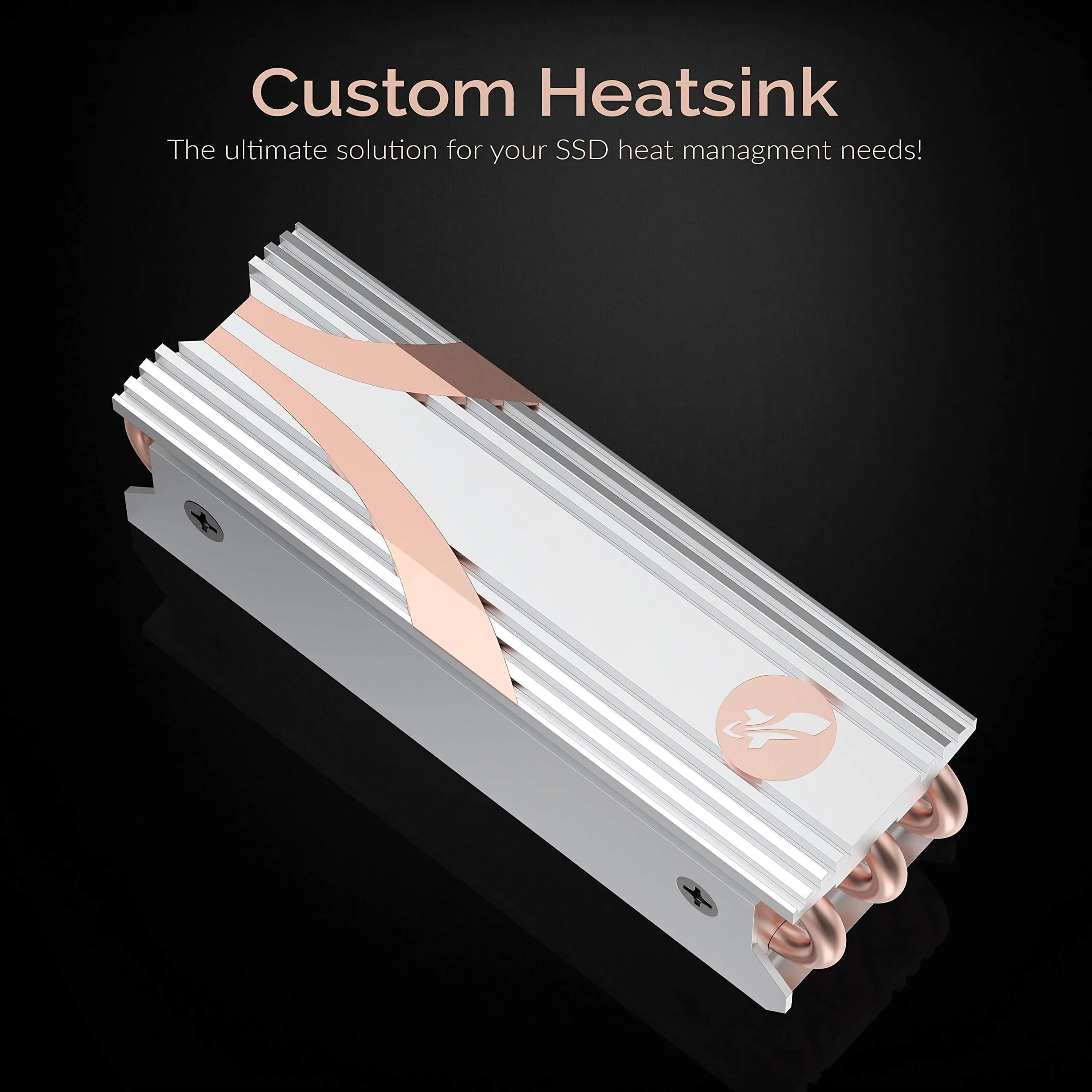 SABRENT M.2 2280 SSD Rocket Heatsink Silver (SB-HTSS) | 0.13 kg (0.29 lb) | Prevents Thermal Throttling - view 2