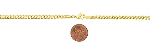 Barzel 18K Gold Plated Cuban Link Chain Necklace 5mm (0.2 inches) Width, 22 Inches Length | Classic Statement Jewelry thumbnail 3