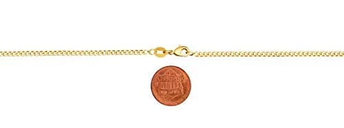 Barzel 18K Gold Plated Cuban Link Chain Necklace 3mm Width, 20 Inches Length | Classic Statement Jewelry thumbnail 6
