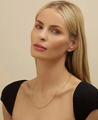 Barzel 18K Gold Plated Cuban Link Chain Necklace 3mm Width, 20 Inches Length | Classic Statement Jewelry thumbnail 2