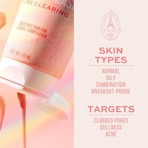 Freeman Exotic Blends French Pink Clay Peel Off Face Mask | Detox & Clear Pores, 6 Fl Oz thumbnail 3