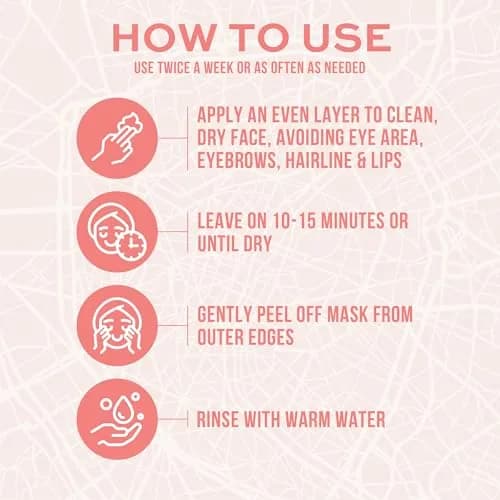 Freeman Exotic Blends French Pink Clay Peel Off Face Mask | Detox & Clear Pores, 6 Fl Oz thumbnail 4