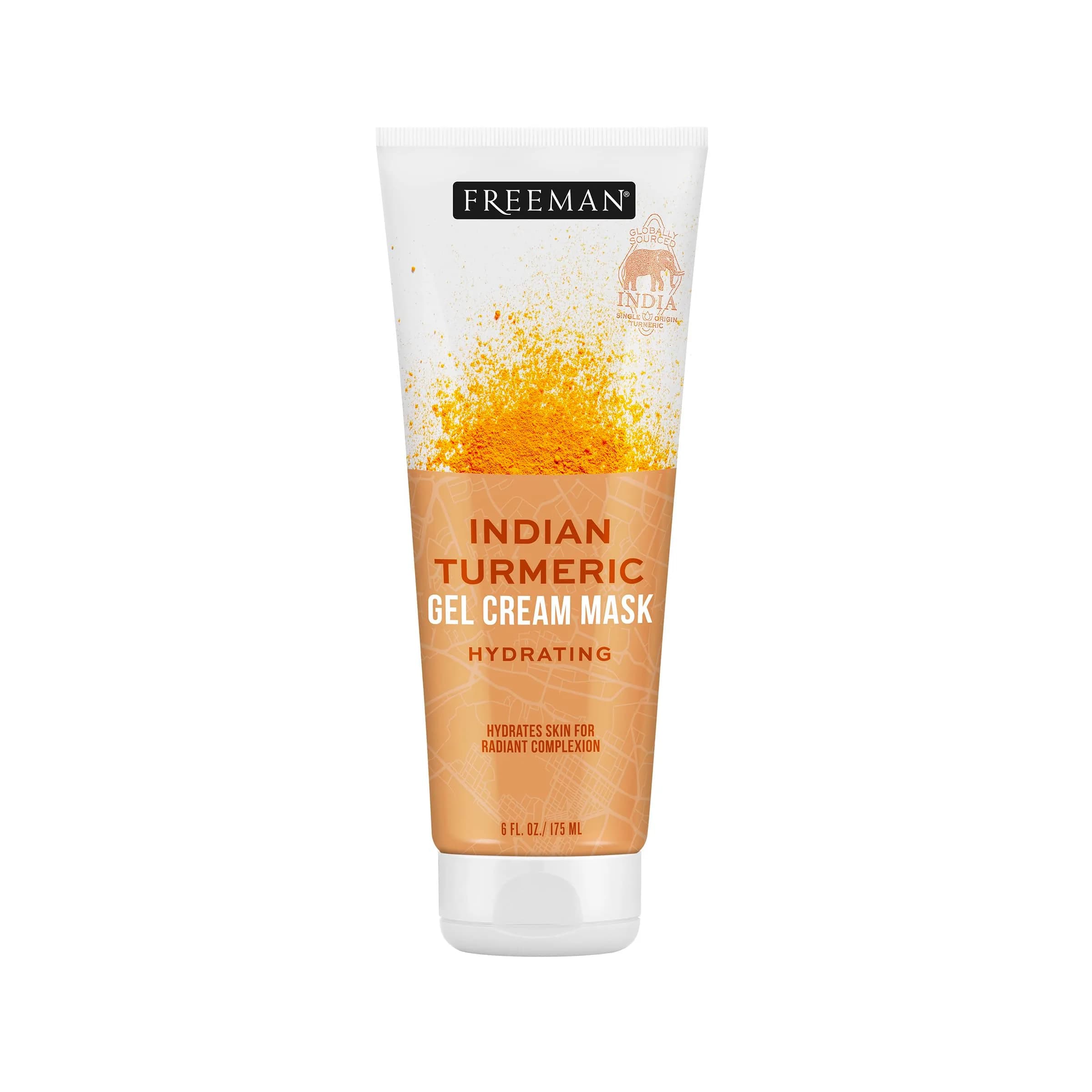 Freeman Exotic Blends Hydrating Indian Turmeric Gel Cream Facial Mask 175ml (6 fl.oz.) | Balances & Replenishes Skin — Facial Mask Set