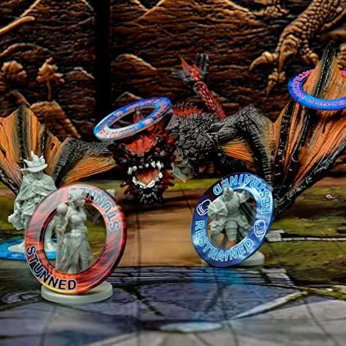 CZYY DND Condition Rings, 96 Status Effect Markers with Storage Box | ABS Plastic, Color Printed Icons thumbnail 9