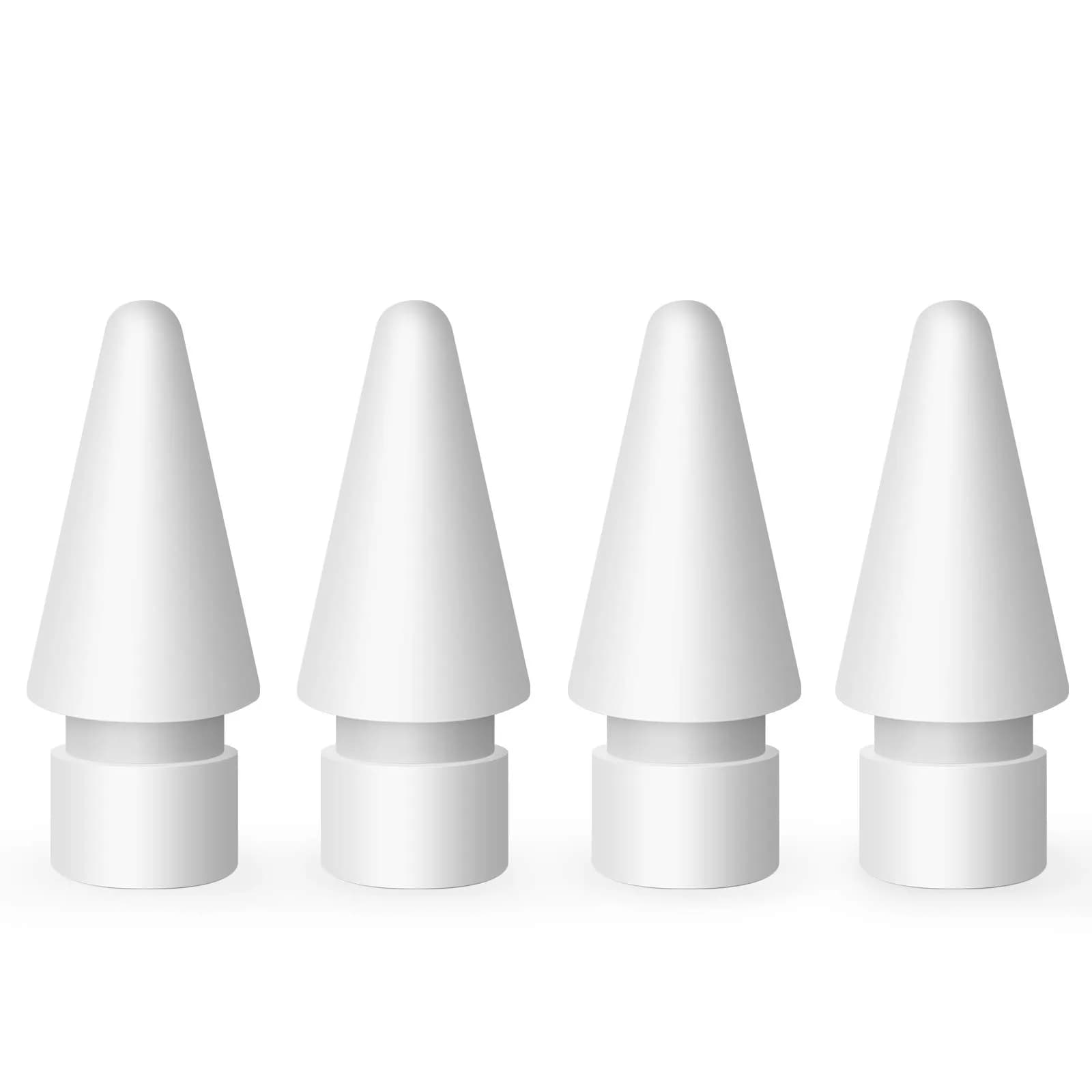 MEKO 4 Pack Apple Pencil Tips Replacement | Compatible with 1st & 2nd Gen, White, Precise & Durable — White