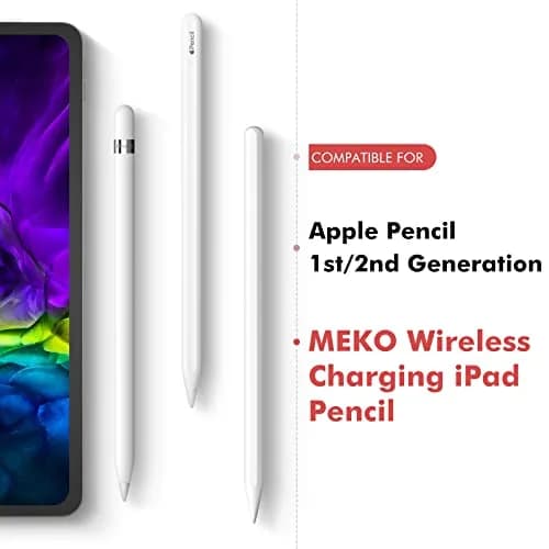 MEKO 4 Pack Apple Pencil Tips Replacement | Compatible with 1st & 2nd Gen, White, Precise & Durable thumbnail 2