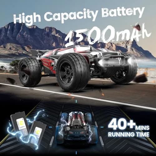DEERC 9206E DIY Extra Shell 1:10 Scale Large RC Car | High Speed 48+ KM/H All Terrain 4WD thumbnail 4