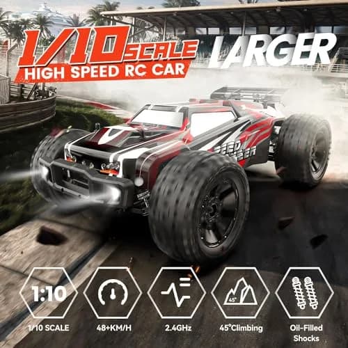 DEERC 9206E DIY Extra Shell 1:10 Scale Large RC Car | High Speed 48+ KM/H All Terrain 4WD thumbnail 6