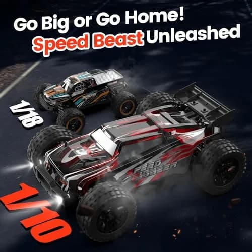 DEERC 9206E DIY Extra Shell 1:10 Scale Large RC Car | High Speed 48+ KM/H All Terrain 4WD thumbnail 2