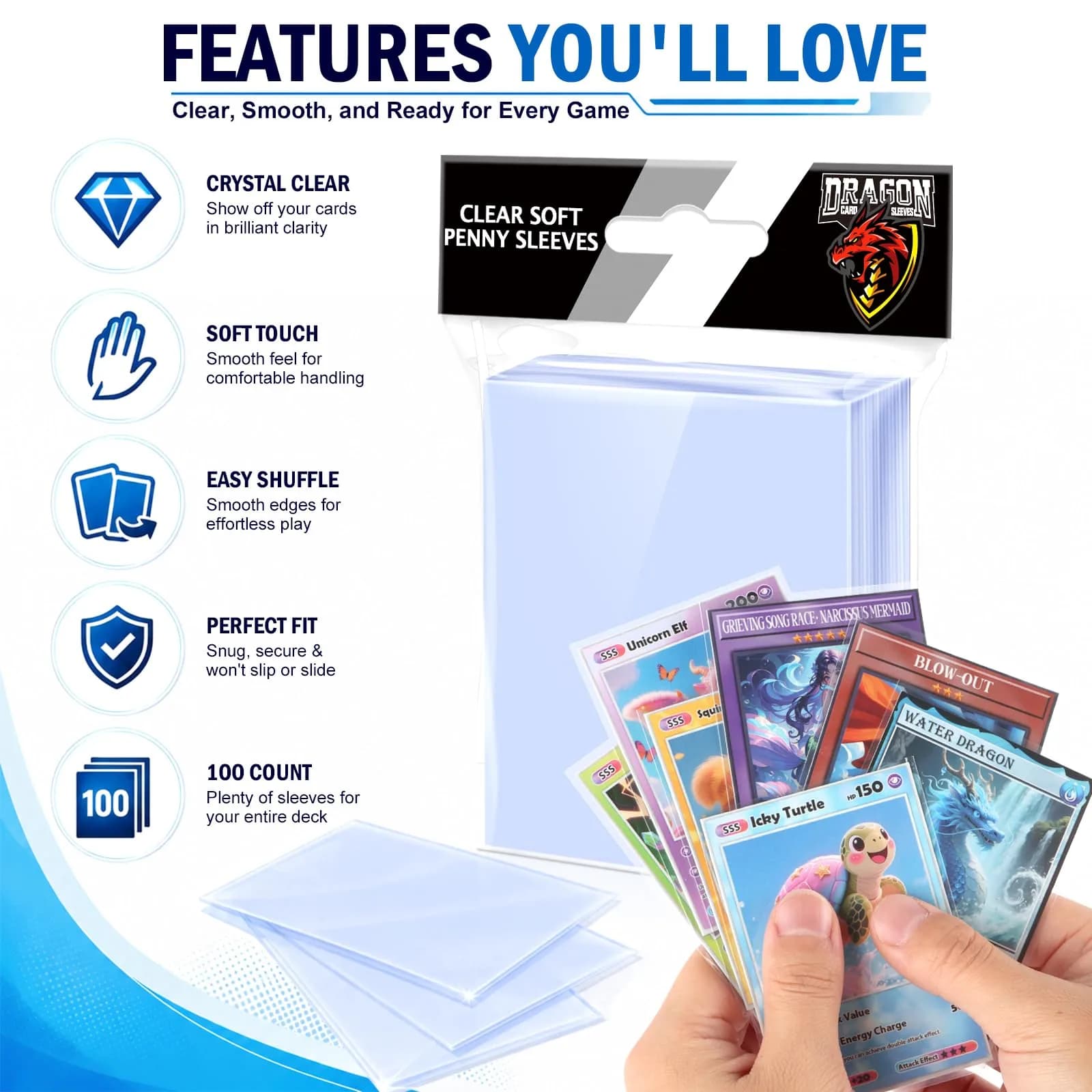 Kitoyz 500 Count Card Sleeves & Top Loaders | Non-Toxic, BPA-Free, Age-Appropriate, Educational, ASTM-Tested - view 4