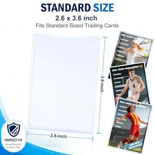 Kitoyz 1000 Counts Card Sleeves & Top Loaders | Bulk Value for Sports Cards, Football, Game Card thumbnail 2