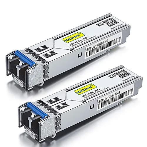 10Gtek 1.25G SFP Transceiver 1000Base-LX 10km SMF LC Connector | Pack of 2 thumbnail 1