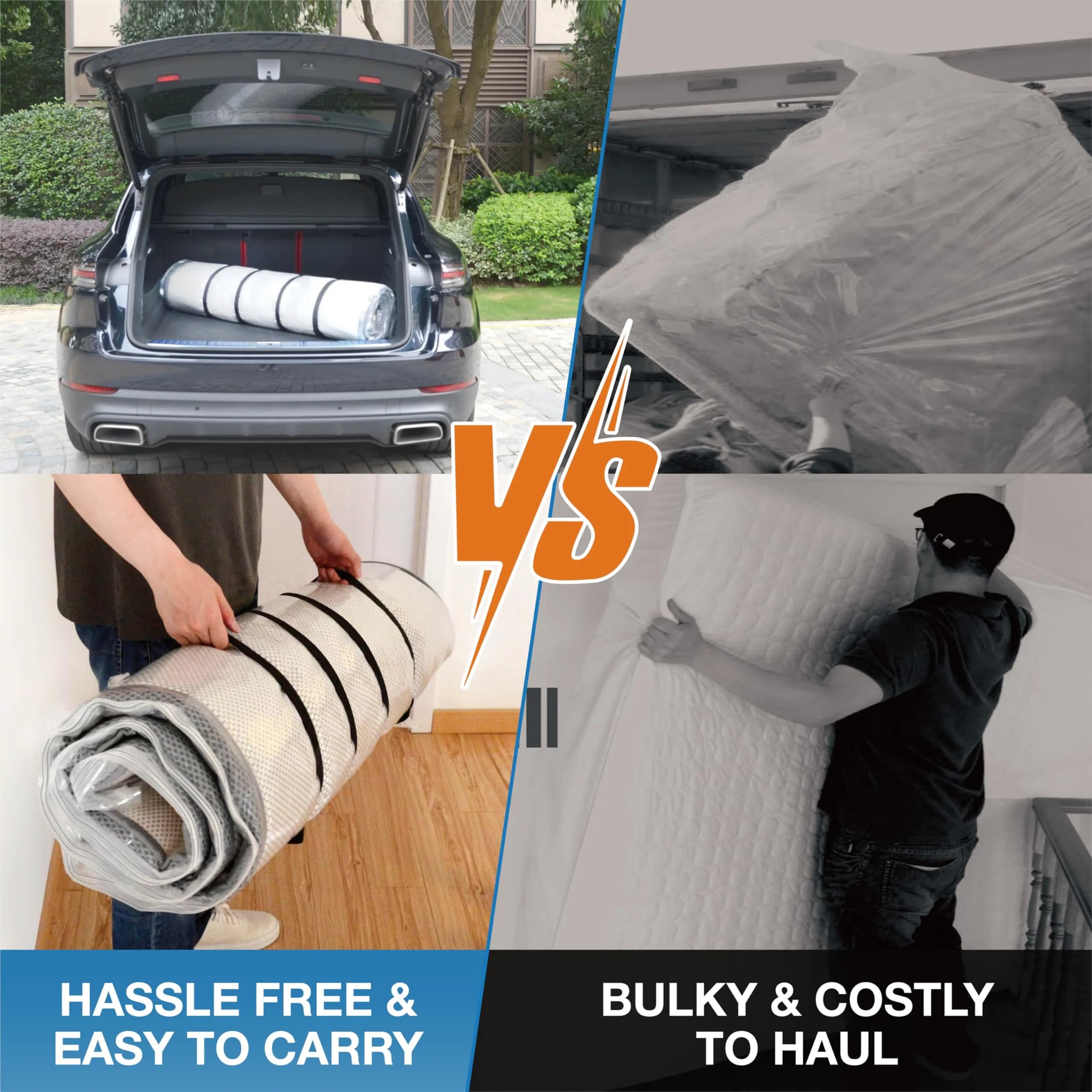 Storage Logic Queen/Full/Full-XL Mattress Vacuum Bag with 4 Straps | Compresses 80% for Moving & Storage - view 3