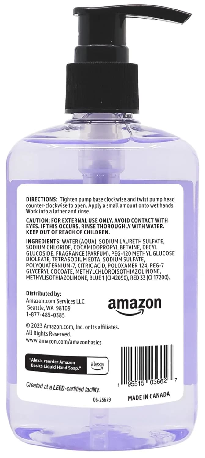 Amazon Basics Original Fresh Liquid Hand Soap with Moisturizers 7.5 Fl Oz (Pack of 6) | Gentle & Moisturizing for Dry Skin - view 5