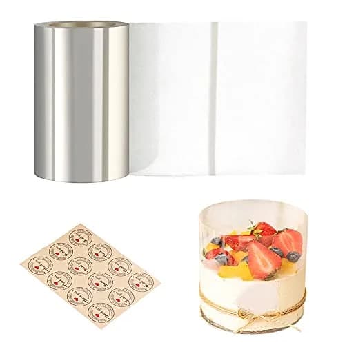 Cyimi Cake Collars 4 x 394inch | Transparent Acetate Cake Rolls for Decorating & DIY thumbnail 1