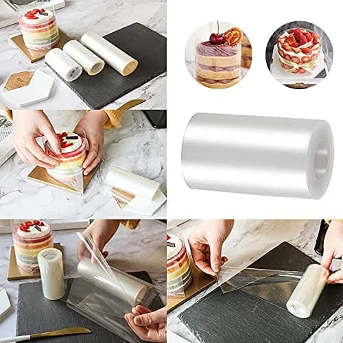 Cyimi Cake Collars 4 x 394inch | Transparent Acetate Cake Rolls for Decorating & DIY thumbnail 4