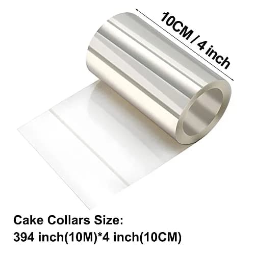 Cyimi Cake Collars 4 x 394inch | Transparent Acetate Cake Rolls for Decorating & DIY thumbnail 2