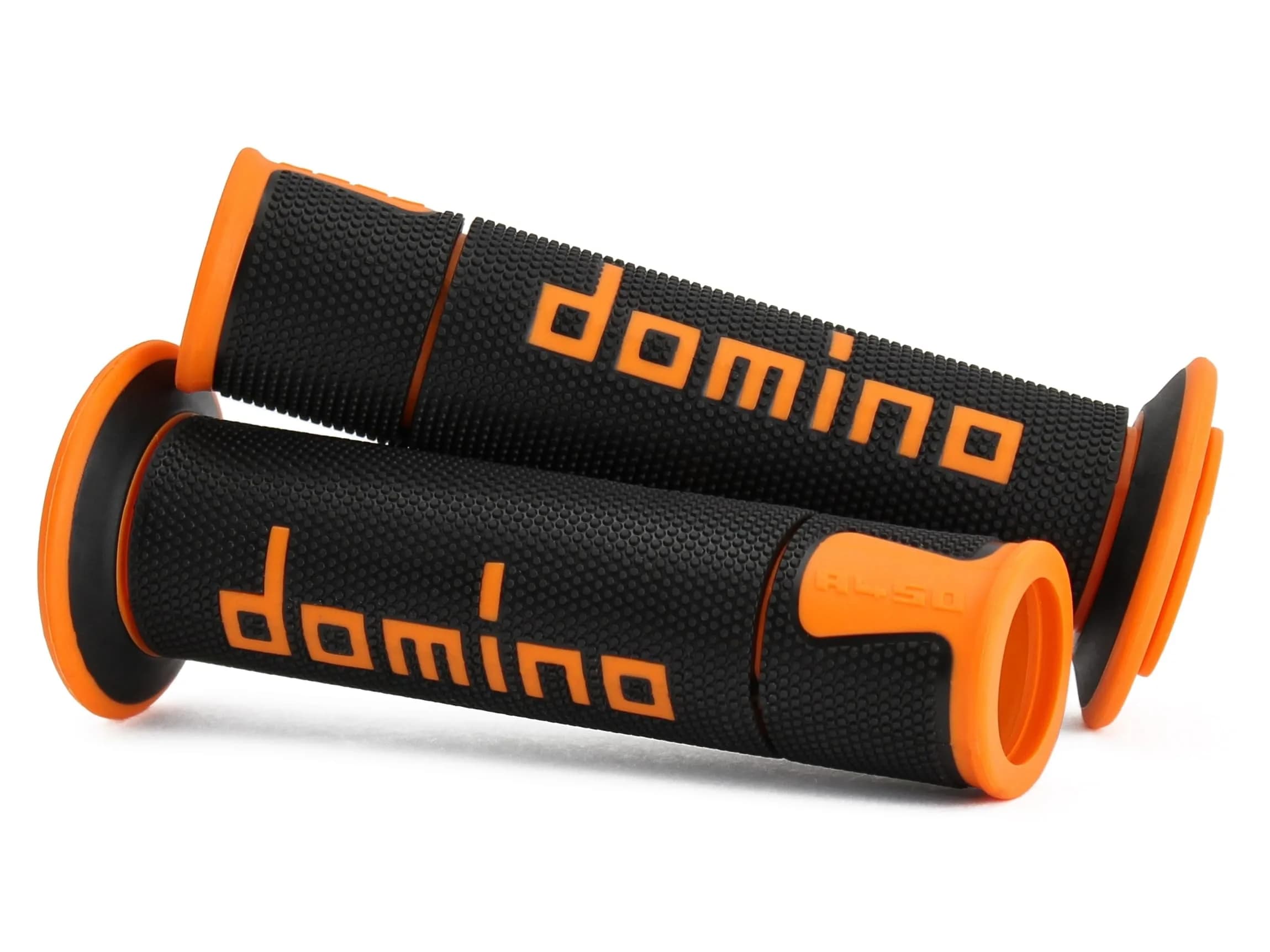 DOMINO Racing Road Handlebar Grip Black/Orange | Thermoplastic Rubber, One Size