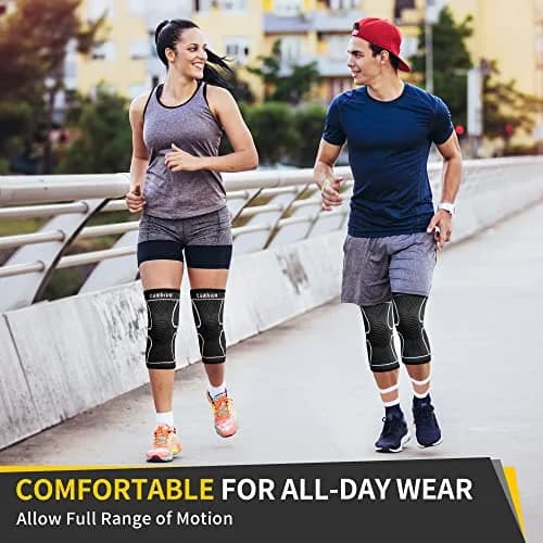 CAMBIVO Blue Knee Brace Compression Sleeve, Large | FDA Approved Orthopedic Brace thumbnail 5