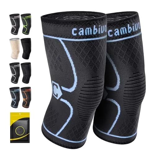 CAMBIVO Blue Knee Brace Compression Sleeve, Large | FDA Approved Orthopedic Brace thumbnail 1