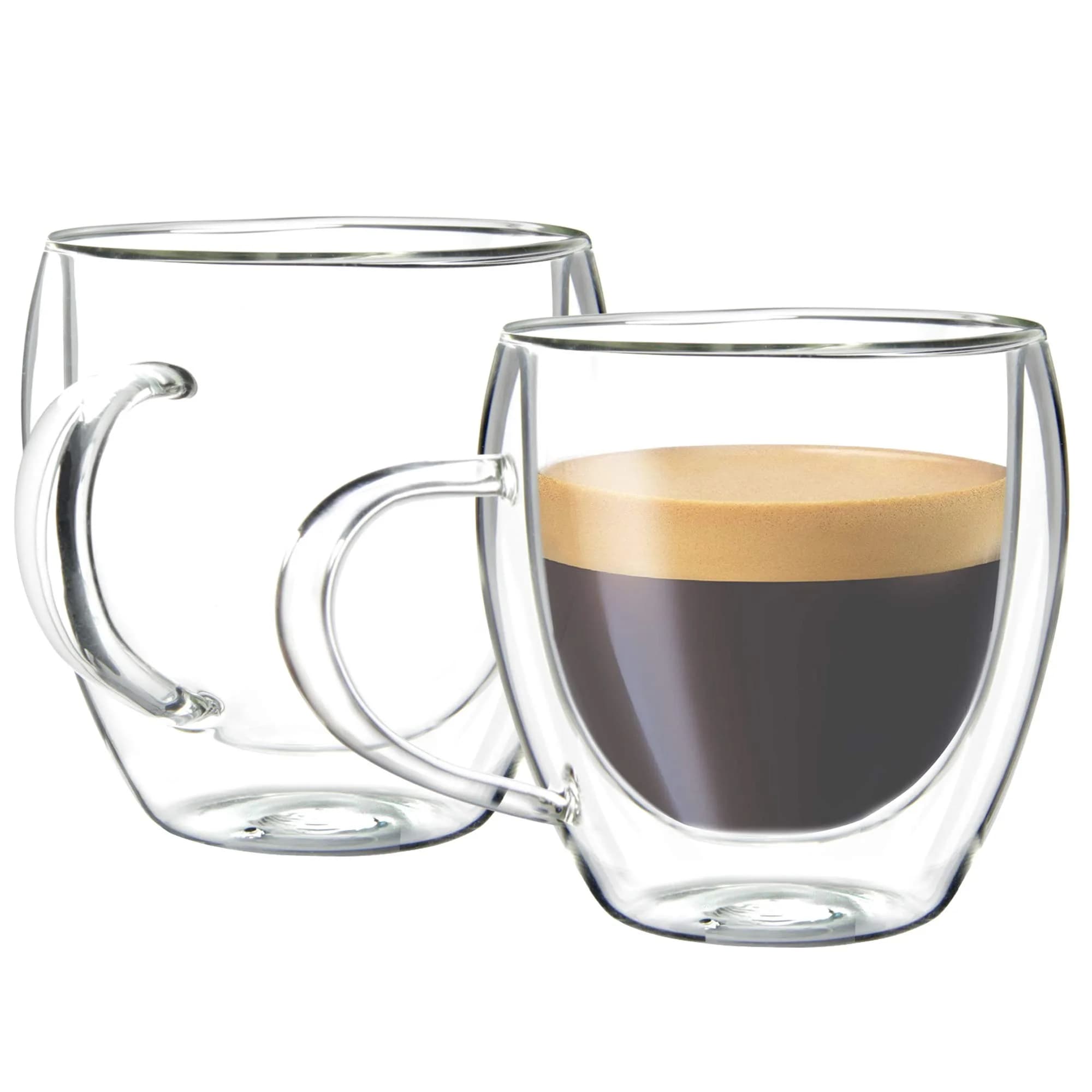 Youngever Double Wall Thermo Insulated Glass Espresso Mug 160ml | Modern & Elegant (70-120 chars) — Tall