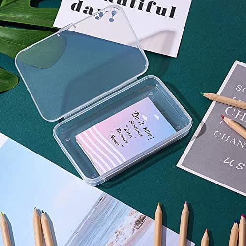 BENECREAT 10 Packs 12.7cm x 8.4cm x 2cm Clear Plastic Storage Boxes | Organize Craft Accessories & Small Items thumbnail 6