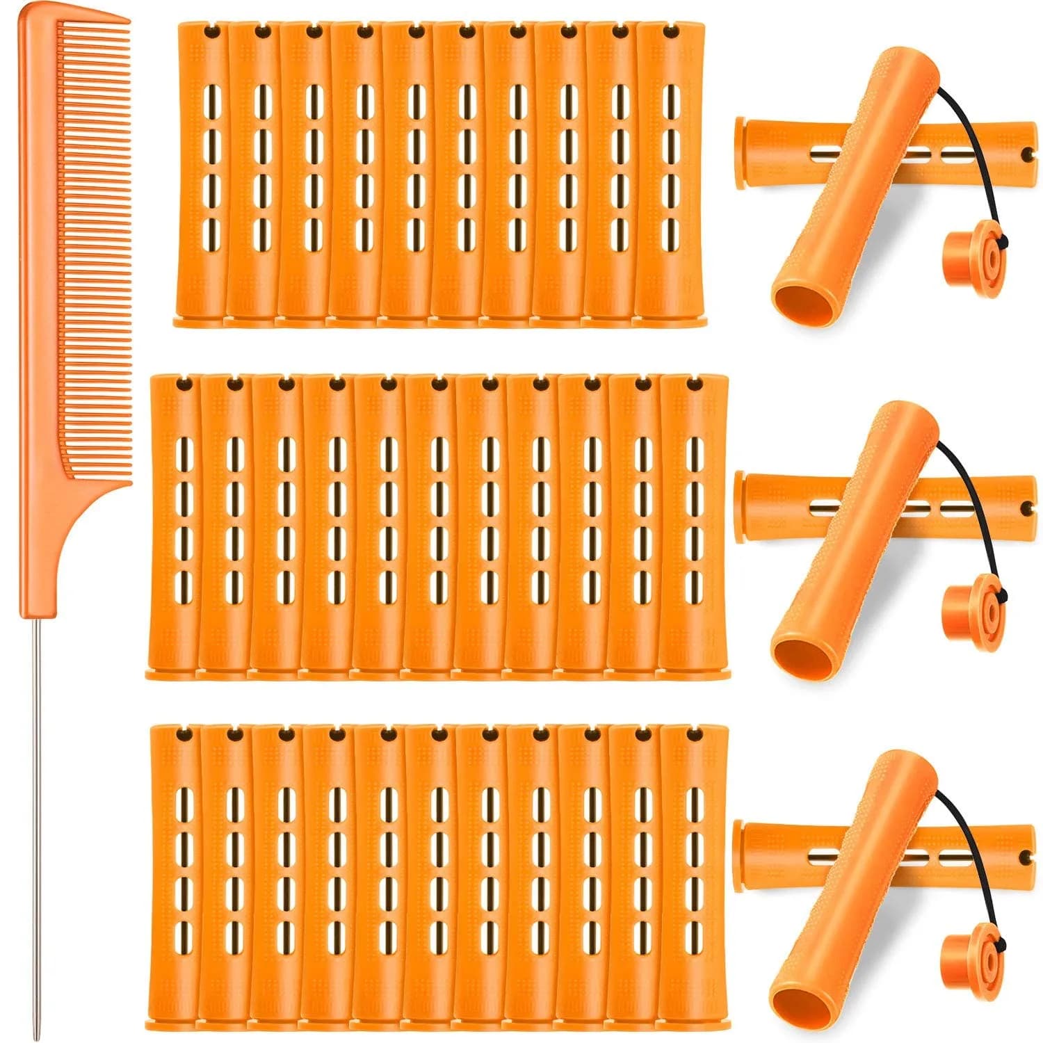 WILLBOND Hair Perm Rods, Orange, 8.2cm | Easy Curling for All Hair Types — Orange