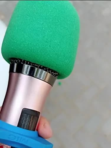 Fielect Microphone Cover Foam Mic Cover Handheld Stage Windscreen, Green | 2Pcs for Clear Sound & Noise Reduction thumbnail 5