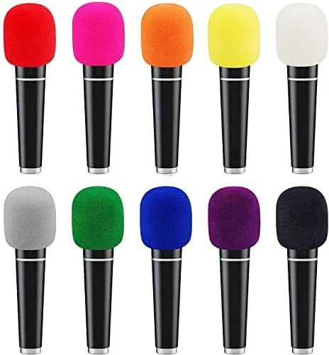 Fielect Microphone Cover Foam Mic Cover Handheld Stage Windscreen, Green | 2Pcs for Clear Sound & Noise Reduction thumbnail 7