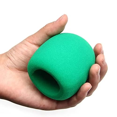 Fielect Microphone Cover Foam Mic Cover Handheld Stage Windscreen, Green | 2Pcs for Clear Sound & Noise Reduction thumbnail 3