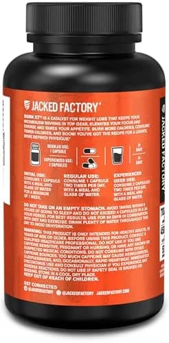 Jacked Factory Burn-XT Clinically Studied Fat Burner & Weight Loss Supplement 120 Count | Metabolism Booster & Appetite Suppressant thumbnail 8