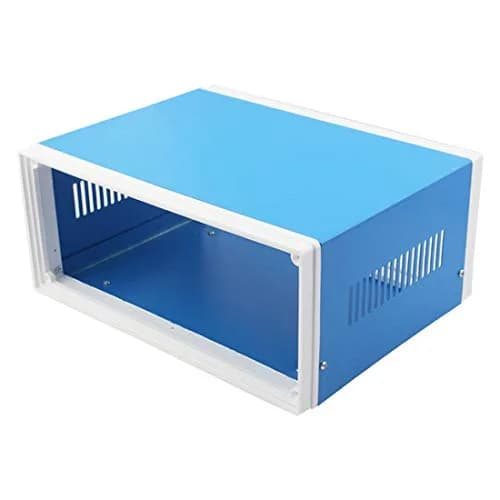 Zulkit Blue Metal Electrical Enclosure Box 9.8 x 7.5 x 4.3 Inch | Robust, Water-Resistant for Electronic Projects thumbnail 6