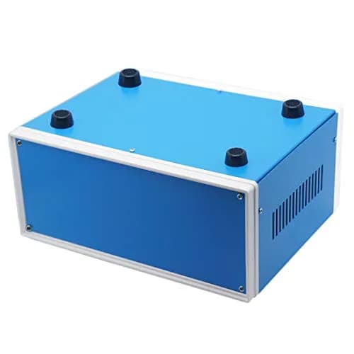 Zulkit Blue Metal Electrical Enclosure Box 9.8 x 7.5 x 4.3 Inch | Robust, Water-Resistant for Electronic Projects thumbnail 3