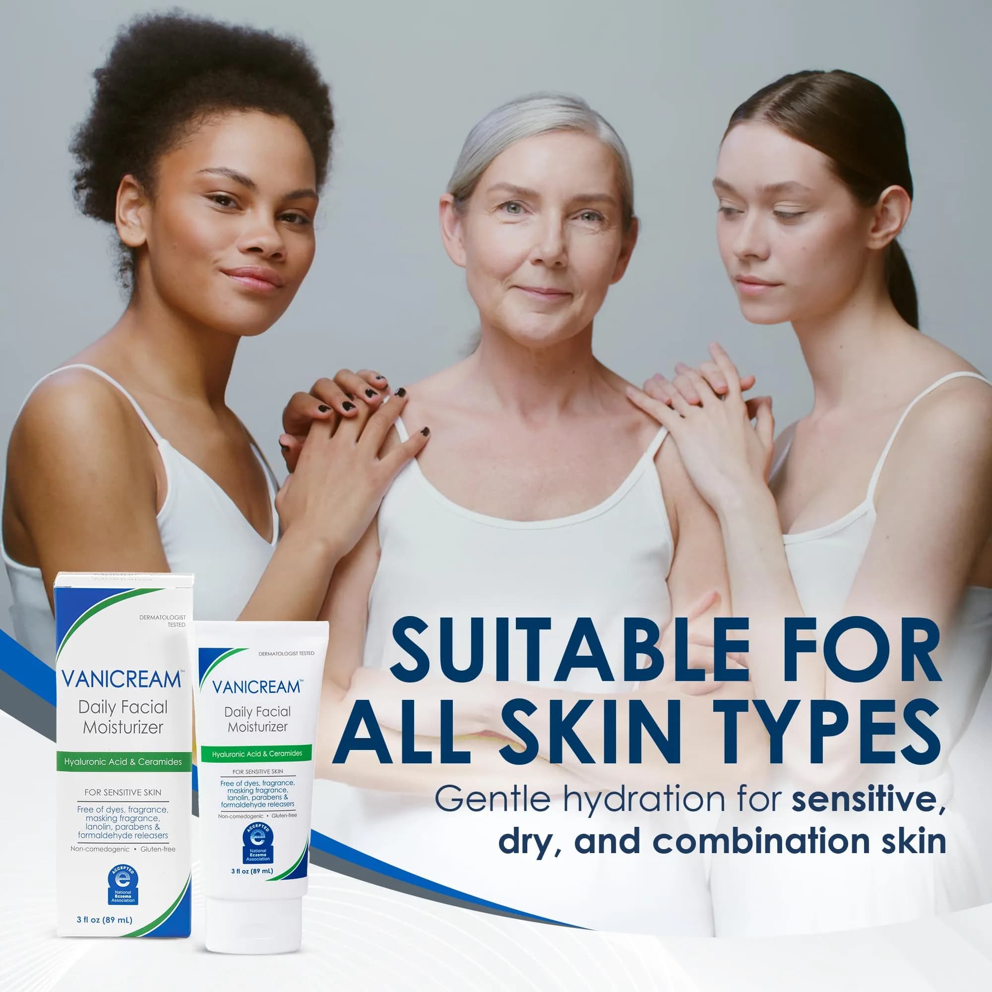 Vanicream Daily Facial Moisturizer Cream 89ml (3 Fl Oz) | Dermatologist Recommended for Sensitive Skin - view 5