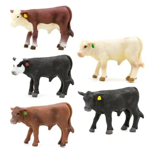 Little Buster Toys Calves Set 5 Pack | Realistic 1/16th Scale Farm Animals thumbnail 1