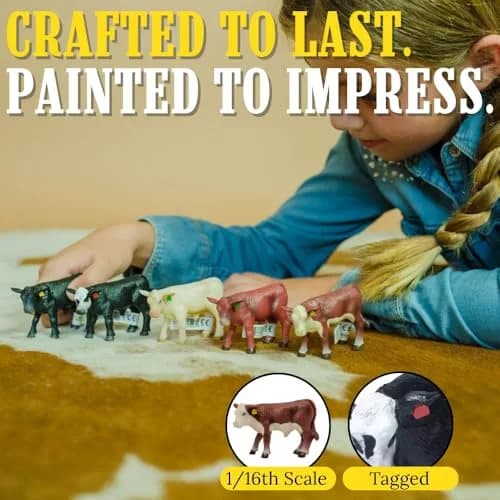 Little Buster Toys Calves Set 5 Pack | Realistic 1/16th Scale Farm Animals thumbnail 2