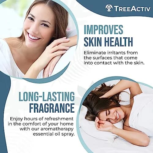 TreeActiv Natural Linen Spray Lavender for Sleep 237ml (8 fl oz) | USA Import for Indian Homes thumbnail 4