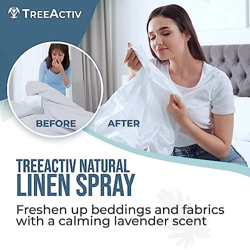 TreeActiv Natural Linen Spray Lavender for Sleep 237ml (8 fl oz) | USA Import for Indian Homes thumbnail 2