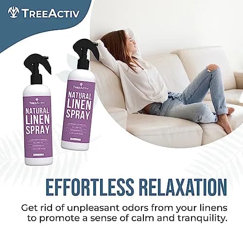 TreeActiv Natural Linen Spray Lavender for Sleep 237ml (8 fl oz) | USA Import for Indian Homes thumbnail 3