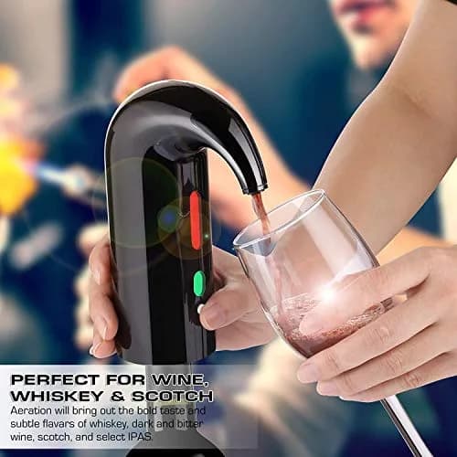 Yoocylii Electric Wine Aerator Dispenser Set with LED Display & Vacuum Stopper | 750ml (25.4 Fl Oz) Rechargeable Automatic Pourer thumbnail 8