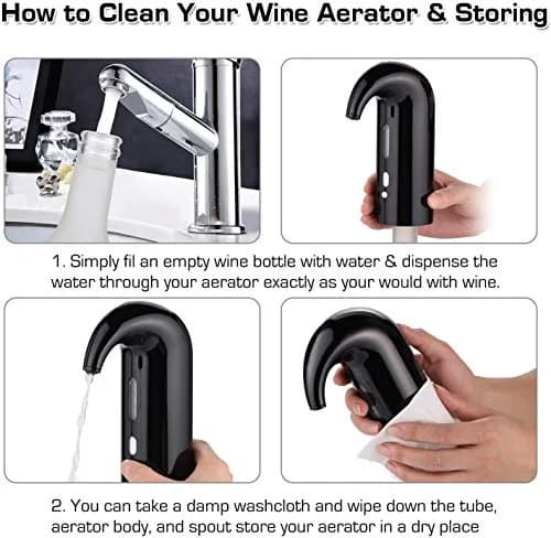 Yoocylii Electric Wine Aerator Dispenser Set with LED Display & Vacuum Stopper | 750ml (25.4 Fl Oz) Rechargeable Automatic Pourer thumbnail 2