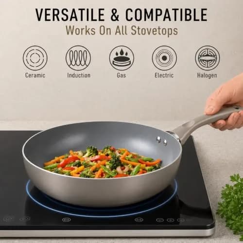 Moss & Stone Pots and Pans Set Nonstick 6-Piece | Induction Compatible, Durable & Stylish thumbnail 6