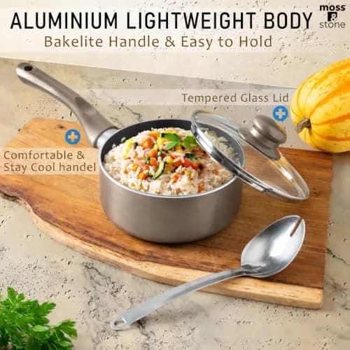 Moss & Stone Pots and Pans Set Nonstick 6-Piece | Induction Compatible, Durable & Stylish thumbnail 3